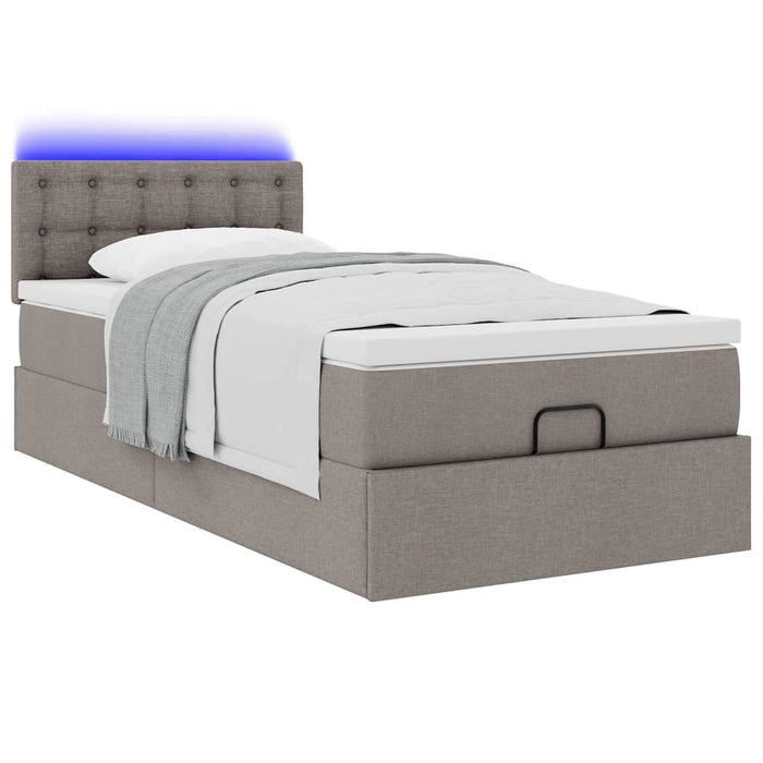 Cadru de pat otoman cu saltea Taupe 80x200cm Material - WALTI WALTI