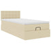 Cadru de pat otoman cu saltea crem 80x200cm stofa - WALTI WALTI