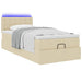 Pat otoman cu saltea crem 100x200 cm stofa - WALTI WALTI
