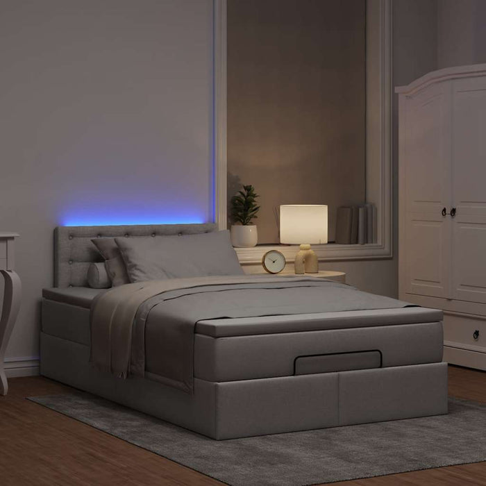 Cadru de pat otoman cu saltea Taupe 120x200cm Material - WALTI WALTI