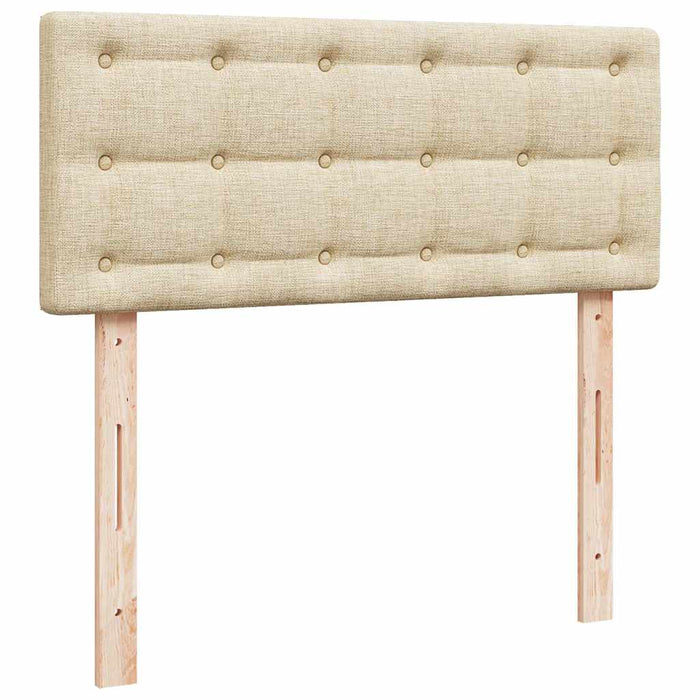 Cadru de pat otoman cu saltea crem 120x200cm stofa - WALTI WALTI