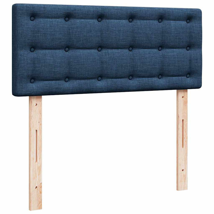 Pat otoman cu saltea și LED-uri, țesătură albastră 120x200 cm - WALTI WALTI