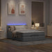 Pat otoman cu saltea și LED-uri țesătură gri deschis 140x190 cm - WALTI WALTI