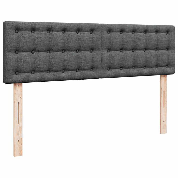 Pat otoman cu saltea și LED-uri țesătură gri închis 140x190 cm - WALTI WALTI