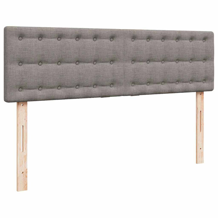 Pat otoman cu saltea și LED-uri Taupe 140x190 cm țesătură - WALTI WALTI
