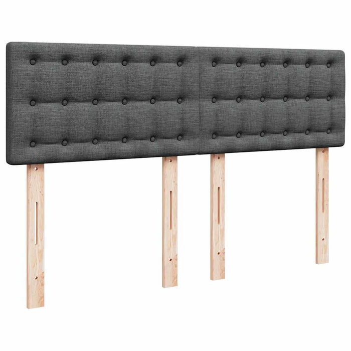 Pat otoman cu saltea și LED-uri țesătură gri închis 140x200 cm - WALTI WALTI