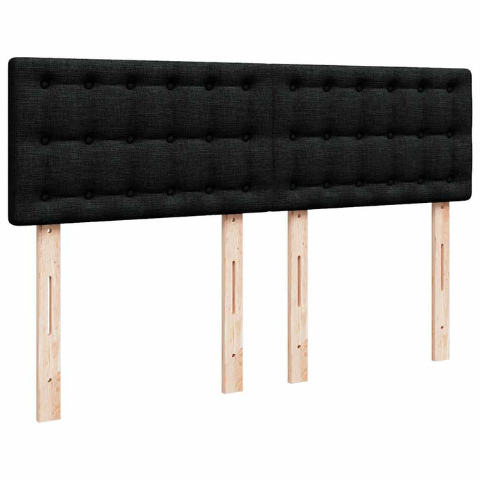 Pat otoman cu saltea și LED-uri negru 140x200 cm țesătură - WALTI WALTI