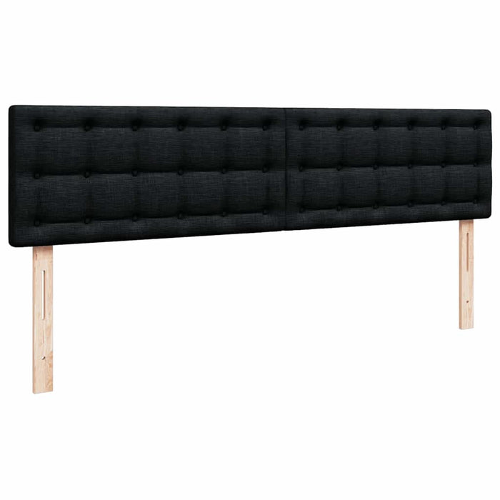 Cadru de pat otoman cu saltea țesătură neagră 160x200cm - WALTI WALTI