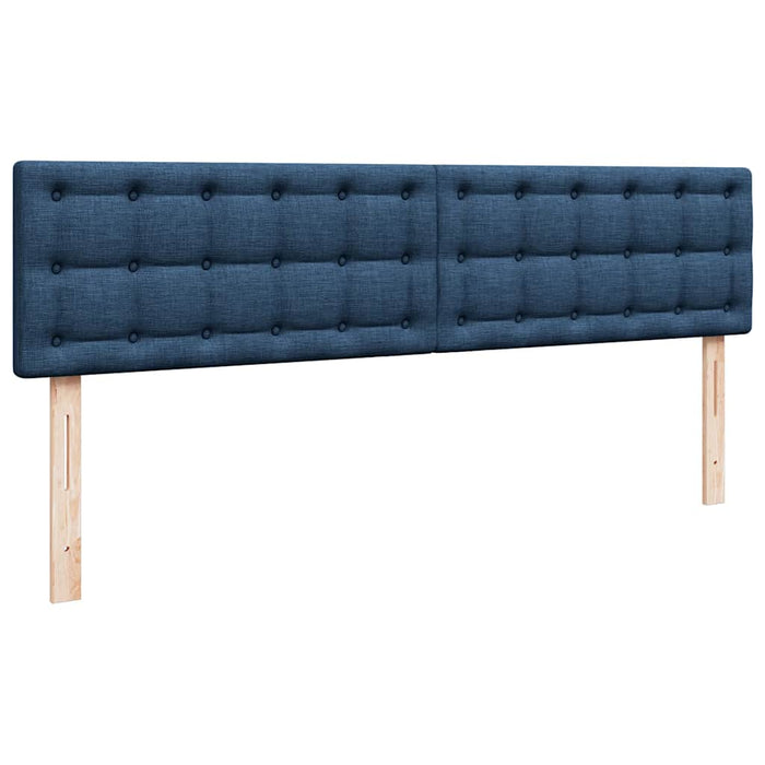 Cadru de pat otoman cu saltea țesătură albastră 160x200cm - WALTI WALTI