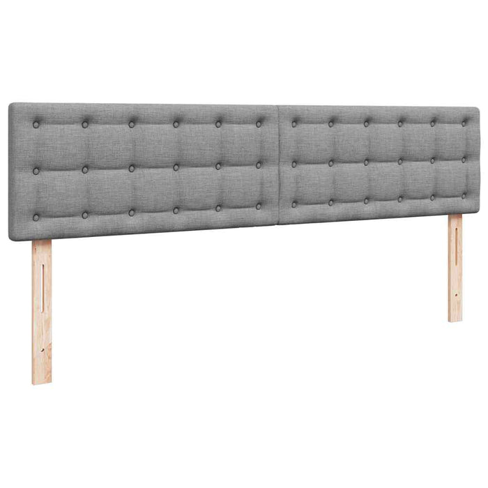 Pat otoman cu saltea și LED-uri, gri deschis, 180x200cm, textil - WALTI WALTI