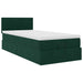 Cadru de pat otoman cu saltea verde închis 90x190cm catifea - WALTI WALTI