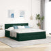 Cadru de pat otoman cu saltea verde închis 160x200cm catifea - WALTI WALTI