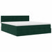 Cadru de pat otoman cu saltea verde închis 160x200cm catifea - WALTI WALTI