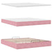 Cadru de pat otoman cu saltea roz 160x200cm catifea - WALTI WALTI