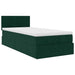 Cadru de pat otoman cu saltea verde închis 100x200cm catifea - WALTI WALTI