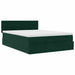 Cadru de pat otoman cu saltea verde închis 140x190cm catifea - WALTI WALTI