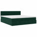 Cadru de pat otoman cu saltea verde închis 180x200cm catifea - WALTI WALTI