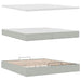 Cadru de pat otoman cu saltele Gri deschis 200x200cm catifea - WALTI WALTI