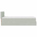 Cadru de pat otoman cu saltea Gri deschis 90x190cm catifea - WALTI WALTI