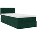 Cadru de pat otoman cu saltea verde închis 100x200cm catifea - WALTI WALTI