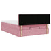 Cadru de pat otoman cu saltea roz 140x190cm catifea - WALTI WALTI