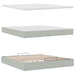 Cadru de pat otoman cu saltea Gri deschis 180x200cm catifea - WALTI WALTI