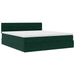 Cadru de pat otoman cu saltea verde închis 180x200cm catifea - WALTI WALTI