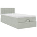 Cadru de pat otoman cu saltea Gri deschis 80x200cm catifea - WALTI WALTI