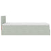 Cadru de pat otoman cu saltea Gri deschis 80x200cm catifea - WALTI WALTI