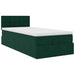 Cadru de pat otoman cu saltea verde închis 90x190cm catifea - WALTI WALTI