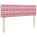 Cadru de pat otoman cu saltea roz 140x190cm catifea - WALTI WALTI