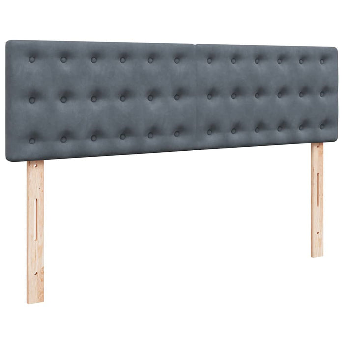 Cadru de pat otoman cu saltea Gri închis 160x200cm catifea - WALTI WALTI