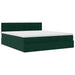 Cadru de pat otoman cu saltea verde închis 160x200cm catifea - WALTI WALTI