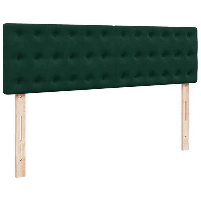 Cadru de pat otoman cu saltea verde închis 160x200cm catifea - WALTI WALTI