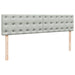 Cadru de pat otoman cu saltea Gri deschis 180x200cm catifea - WALTI WALTI