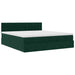 Cadru de pat otoman cu saltea verde închis 180x200cm catifea - WALTI WALTI