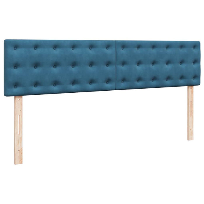 Cadru de pat otoman cu saltea Albastru închis 180x200cm catifea - WALTI WALTI