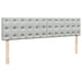 Cadru de pat otoman cu saltele Gri deschis 200x200cm catifea - WALTI WALTI