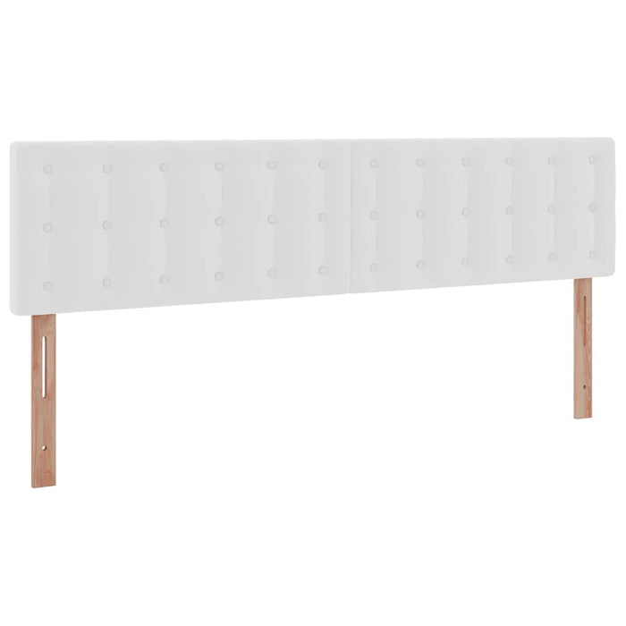 Cadru de pat otoman cu saltele alb 200x200cm piele artificială - WALTI WALTI