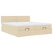 Cadru de pat otoman cu saltele crem 160x200cm stofa - WALTI WALTI