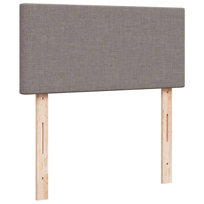 Cadru de pat otoman cu saltele Taupe 200x200cm țesătură WALTI