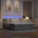 Cadru de pat otoman cu saltele Gri deschis 160x200cm Material - WALTI WALTI