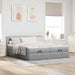 Cadru de pat otoman cu saltele Gri deschis 160x200cm Material - WALTI WALTI