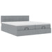 Cadru de pat otoman cu saltele Gri deschis 160x200cm Material - WALTI WALTI