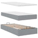 Cadru de pat otoman cu saltele Gri deschis 160x200cm Material - WALTI WALTI