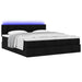 Cadru de pat otoman cu saltele, material negru 160x200cm - WALTI WALTI