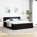 Cadru de pat otoman cu saltele, material negru 180x200cm - WALTI WALTI