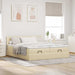 Cadru de pat otoman cu saltele crem 180x200cm stofa - WALTI WALTI
