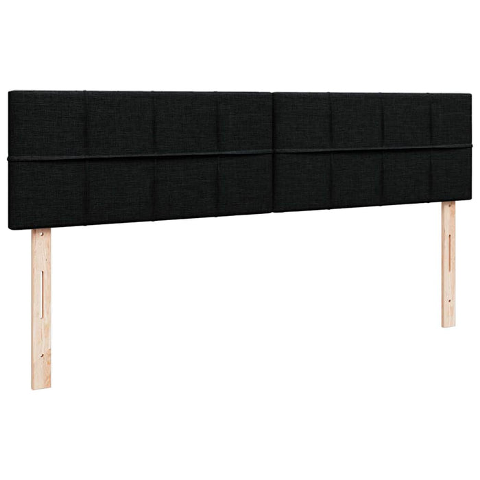 Cadru de pat otoman cu saltele, țesătură neagră 200x200cm - WALTI WALTI