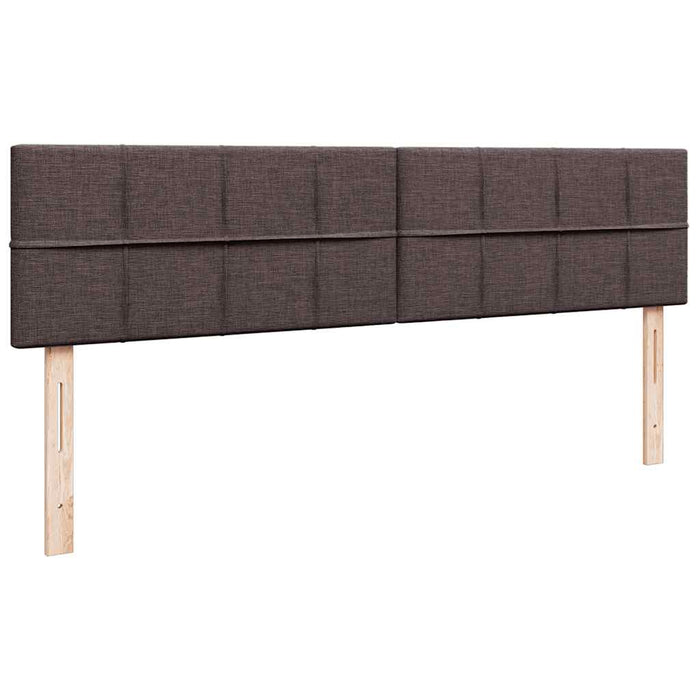 Cadru de pat otoman cu saltele țesătură maro închis 200x200cm WALTI